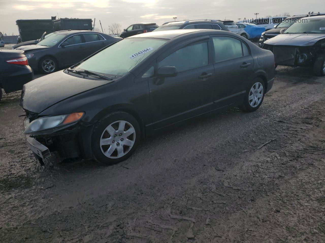 2008 Honda Civic Lx Black vin: 2HGFA16538H341787