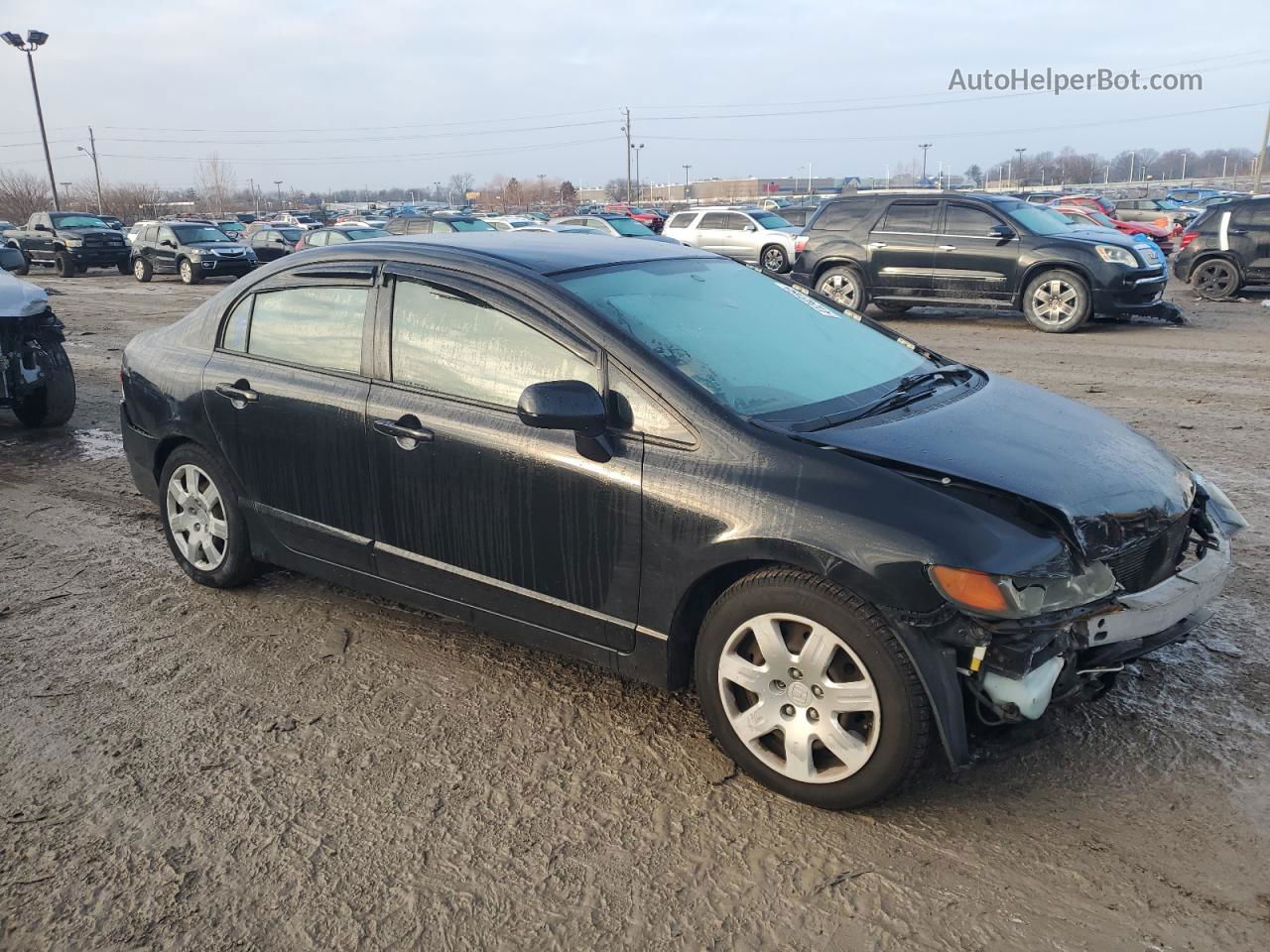 2008 Honda Civic Lx Black vin: 2HGFA16538H341787