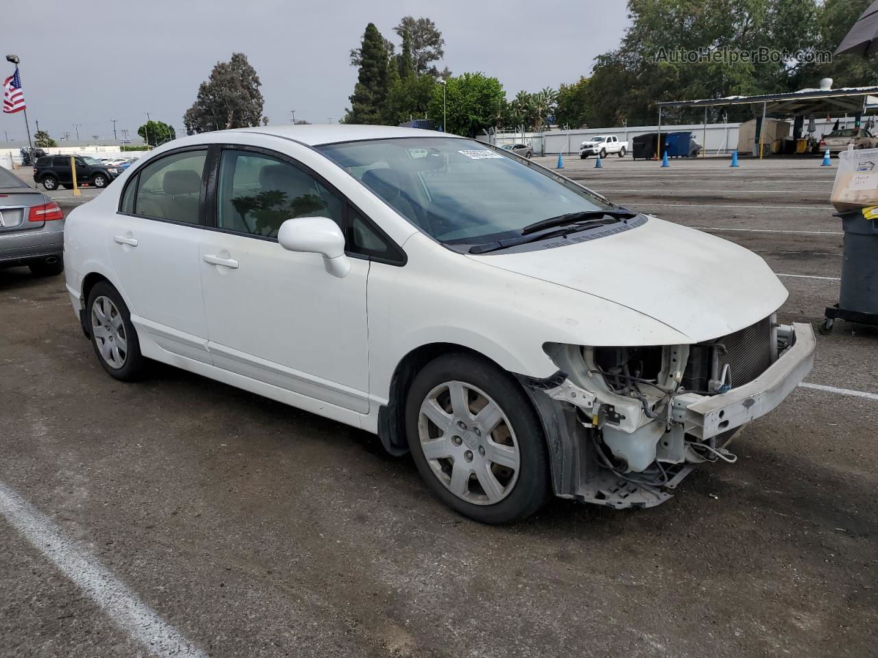 2008 Honda Civic Lx White vin: 2HGFA16538H341949