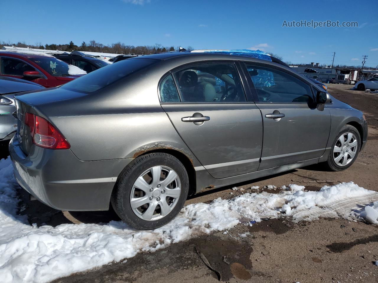 2008 Honda Civic Lx Gray vin: 2HGFA16538H345192