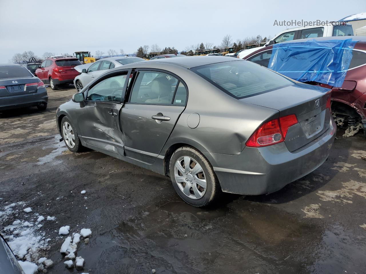 2008 Honda Civic Lx Gray vin: 2HGFA16538H345192