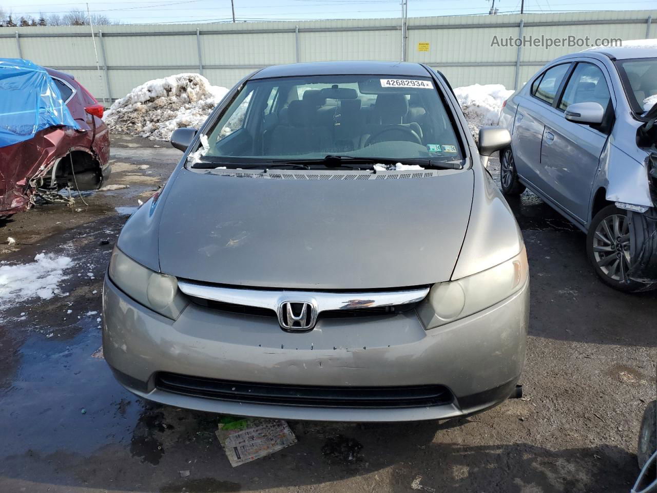 2008 Honda Civic Lx Gray vin: 2HGFA16538H345192