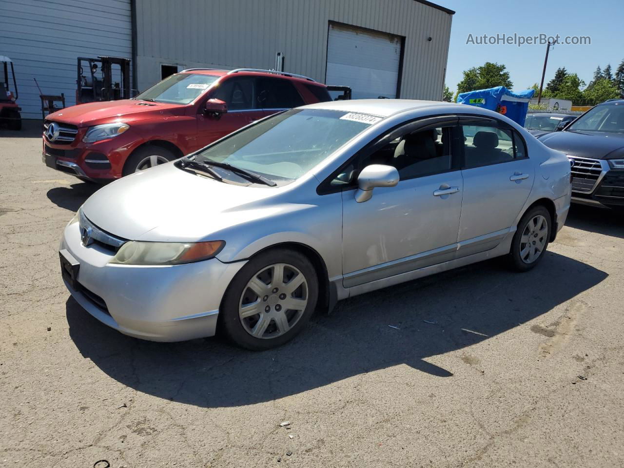 2008 Honda Civic Lx Silver vin: 2HGFA16538H353597