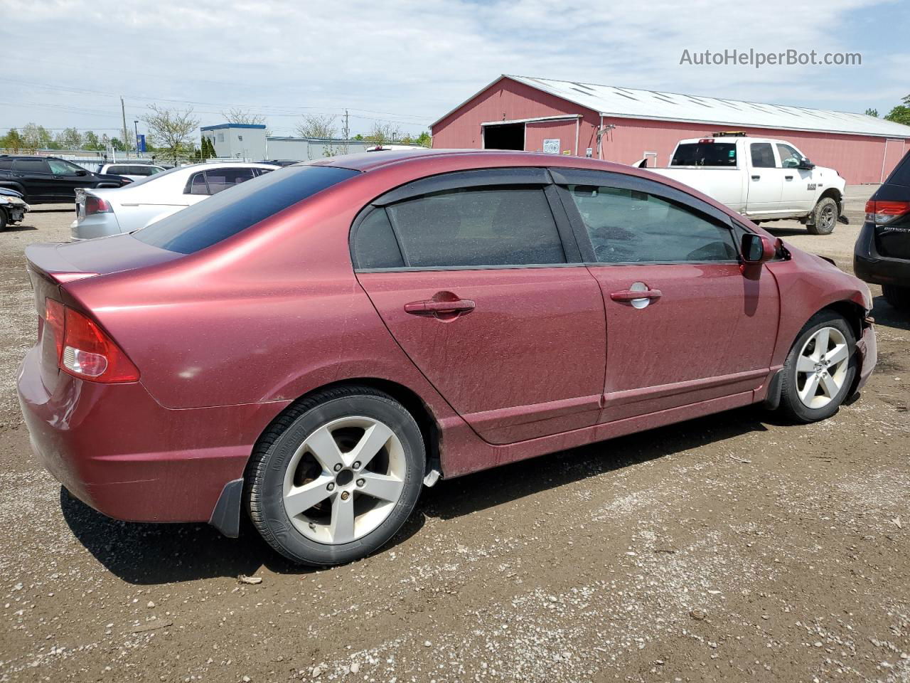 2008 Honda Civic Lx Red vin: 2HGFA16548H021376