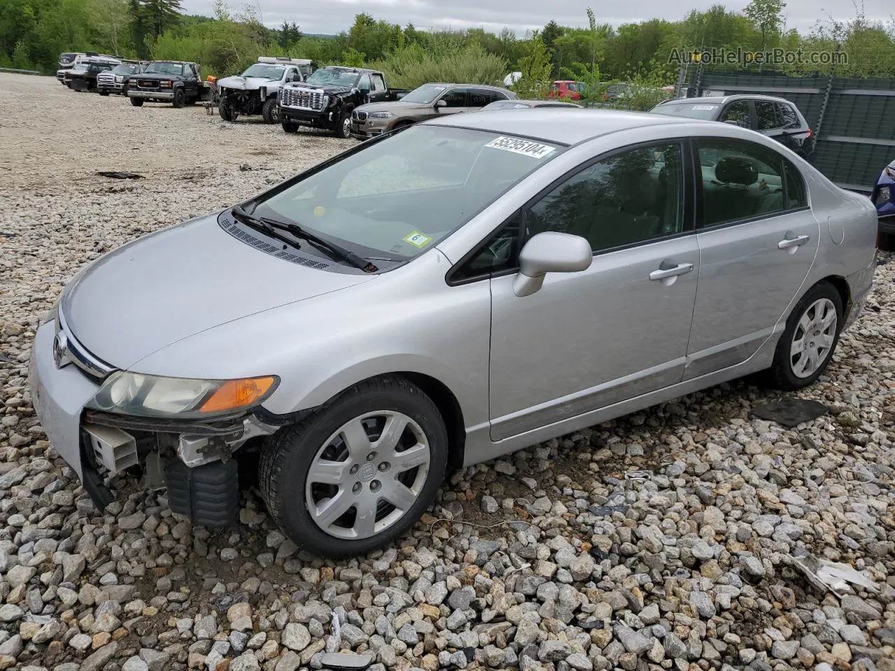 2008 Honda Civic Lx Серебряный vin: 2HGFA16548H320317