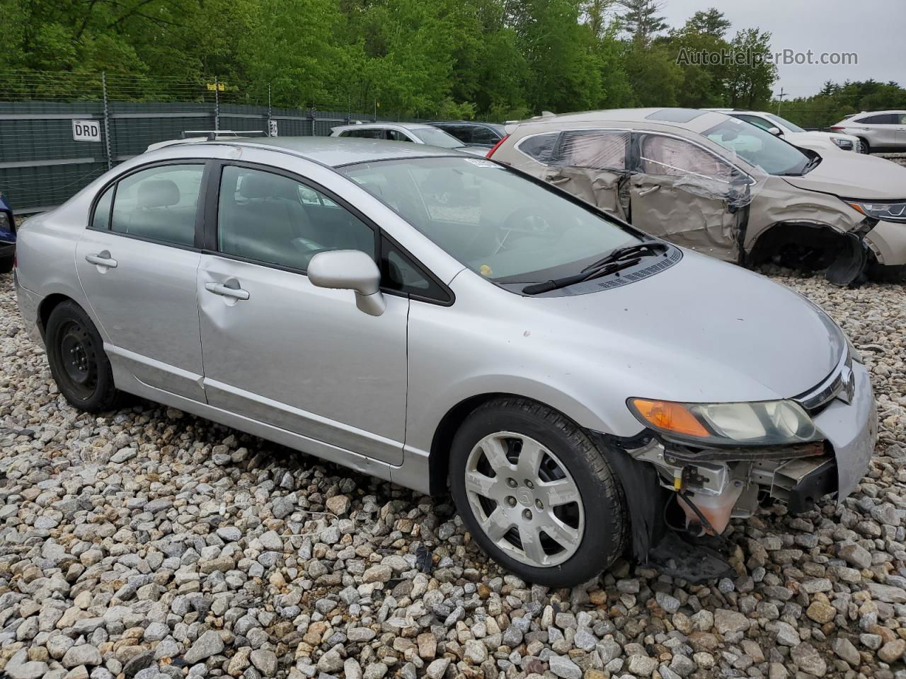 2008 Honda Civic Lx Серебряный vin: 2HGFA16548H320317