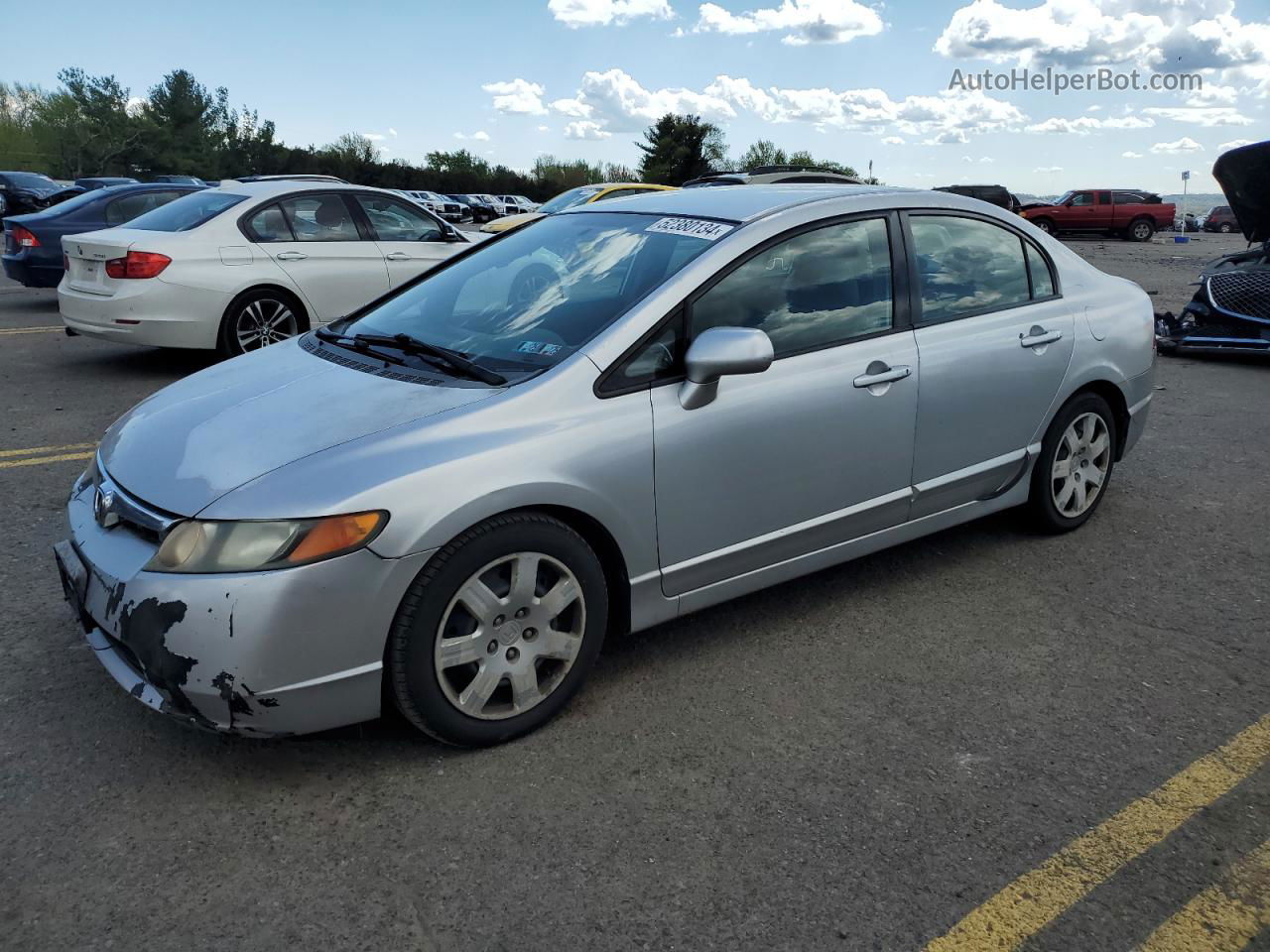 2008 Honda Civic Lx Silver vin: 2HGFA16548H326649