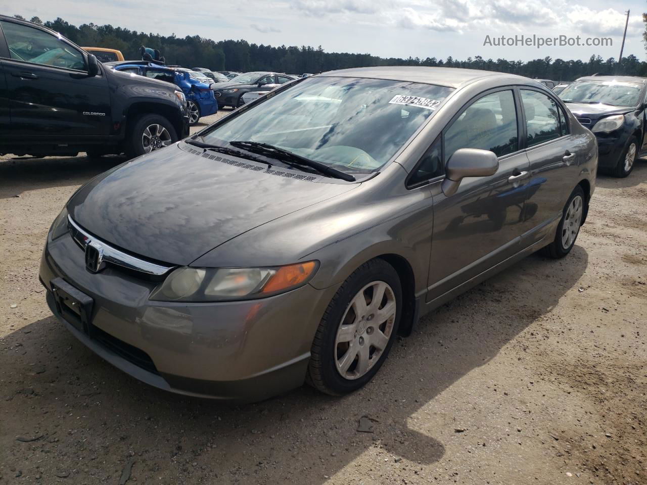 2008 Honda Civic Lx Gray vin: 2HGFA16548H327378