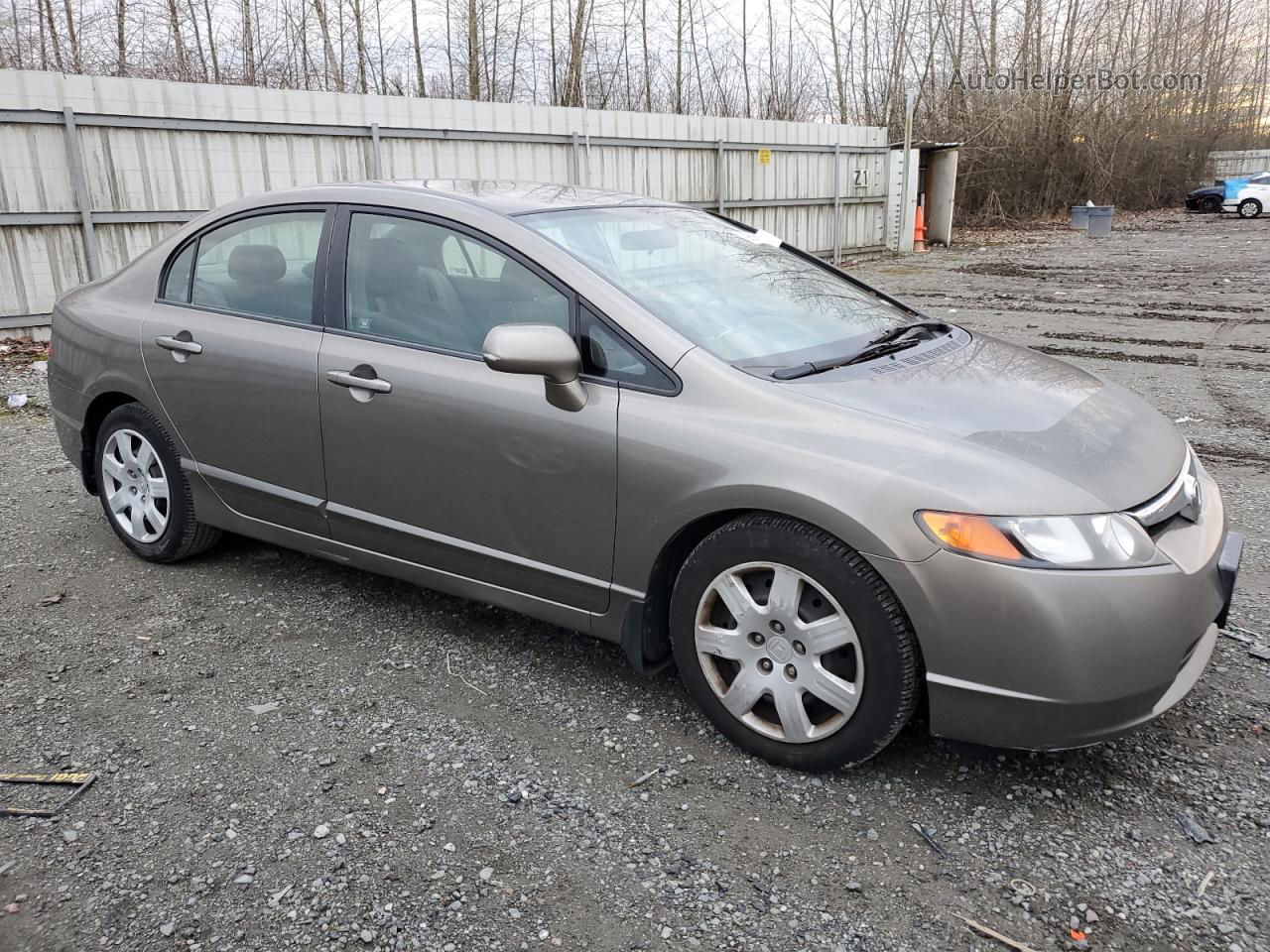 2008 Honda Civic Lx Beige vin: 2HGFA16548H339210