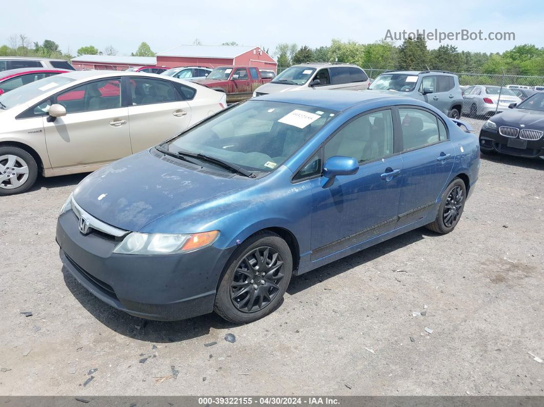 2006 Honda Civic Lx Blue vin: 2HGFA16566H510505