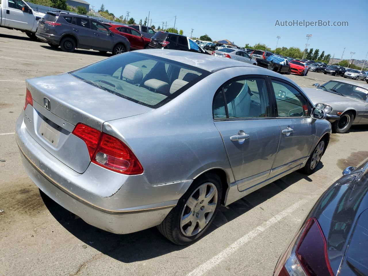 2006 Honda Civic Lx Gray vin: 2HGFA16566H522203