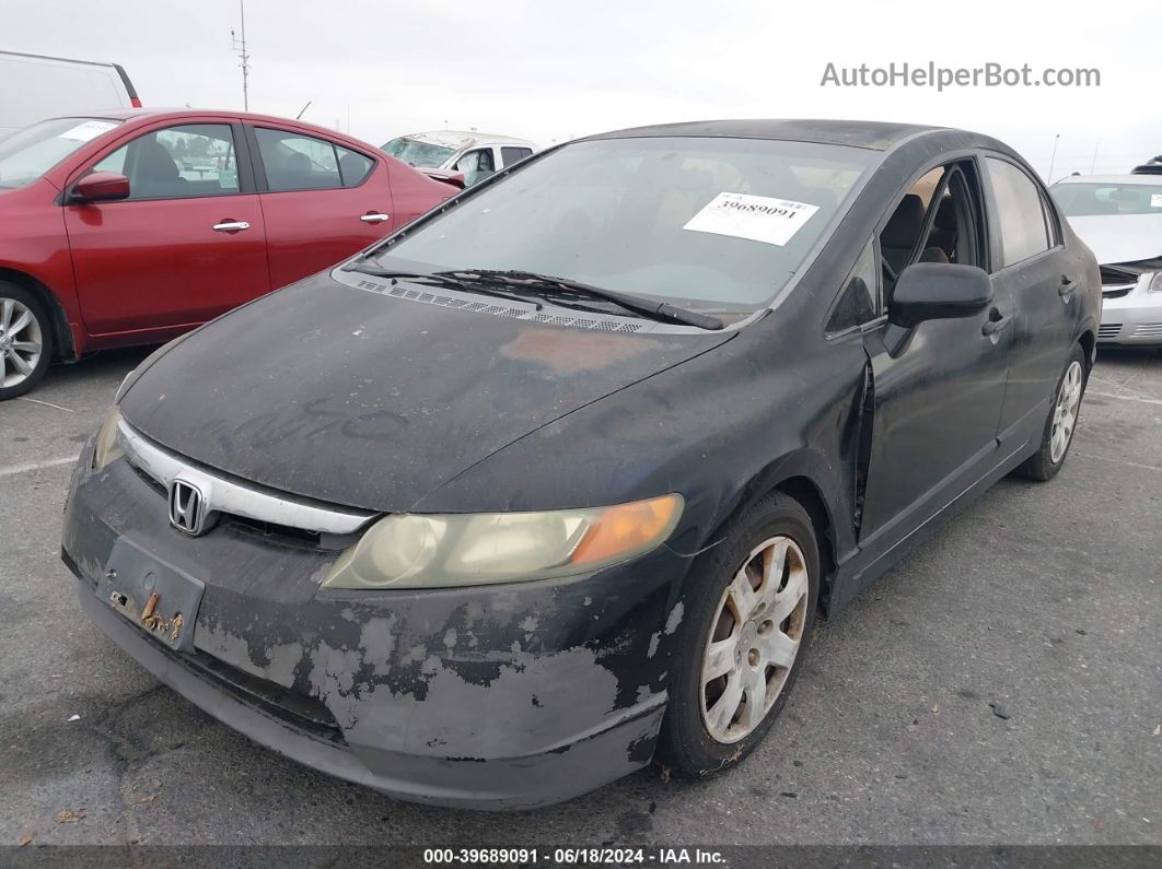 2008 Honda Civic Lx Black vin: 2HGFA16568H324000