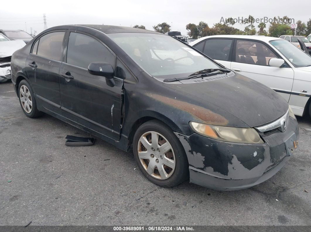 2008 Honda Civic Lx Black vin: 2HGFA16568H324000