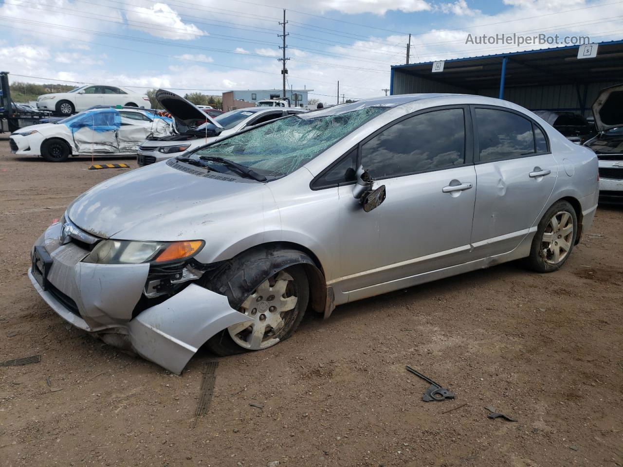 2008 Honda Civic Lx Silver vin: 2HGFA16568H337068