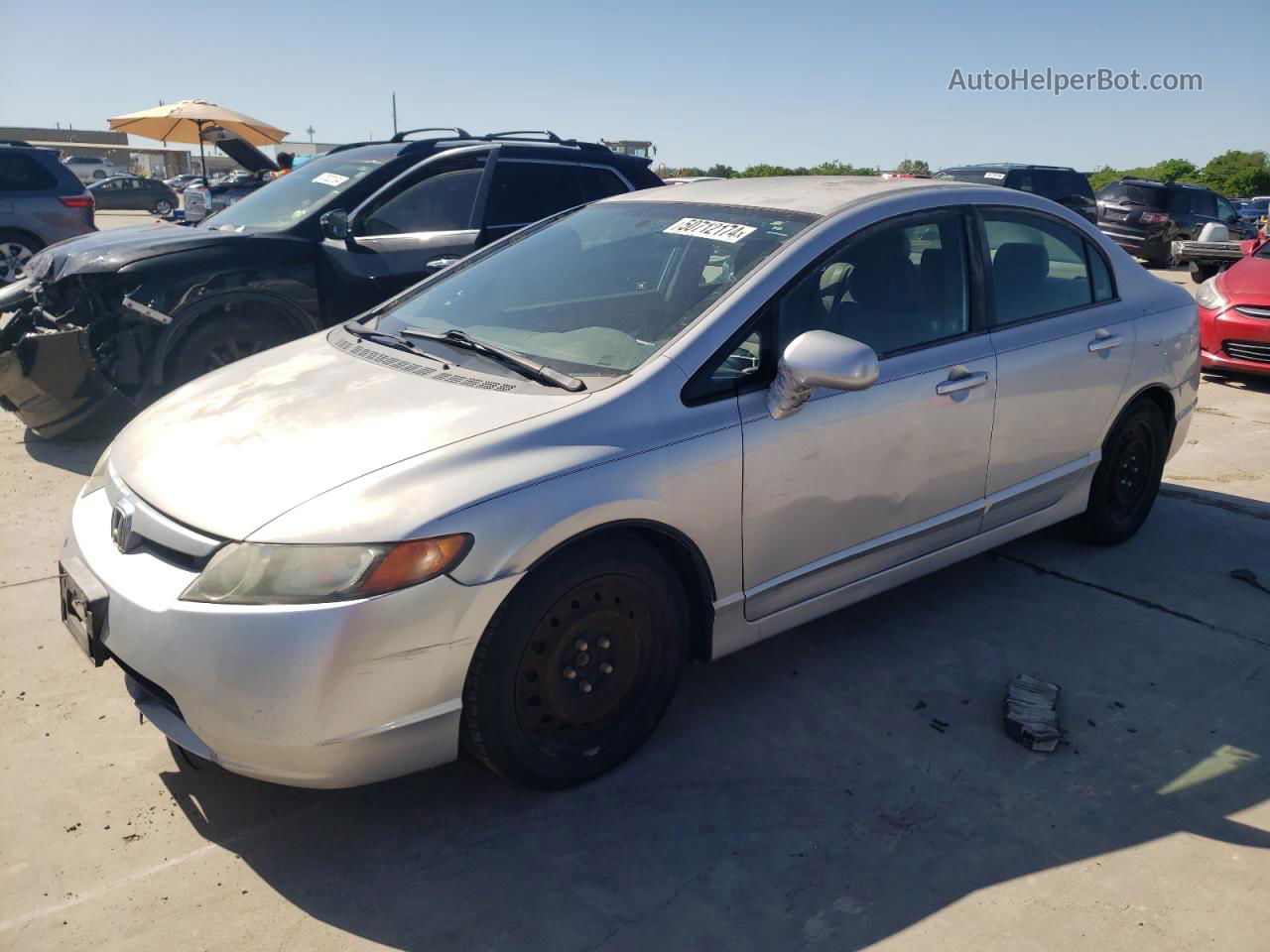 2008 Honda Civic Lx Silver vin: 2HGFA16568H340259