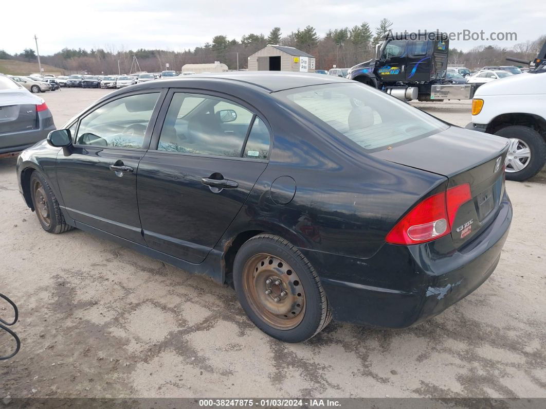 2008 Honda Civic Lx Black vin: 2HGFA16568H343260