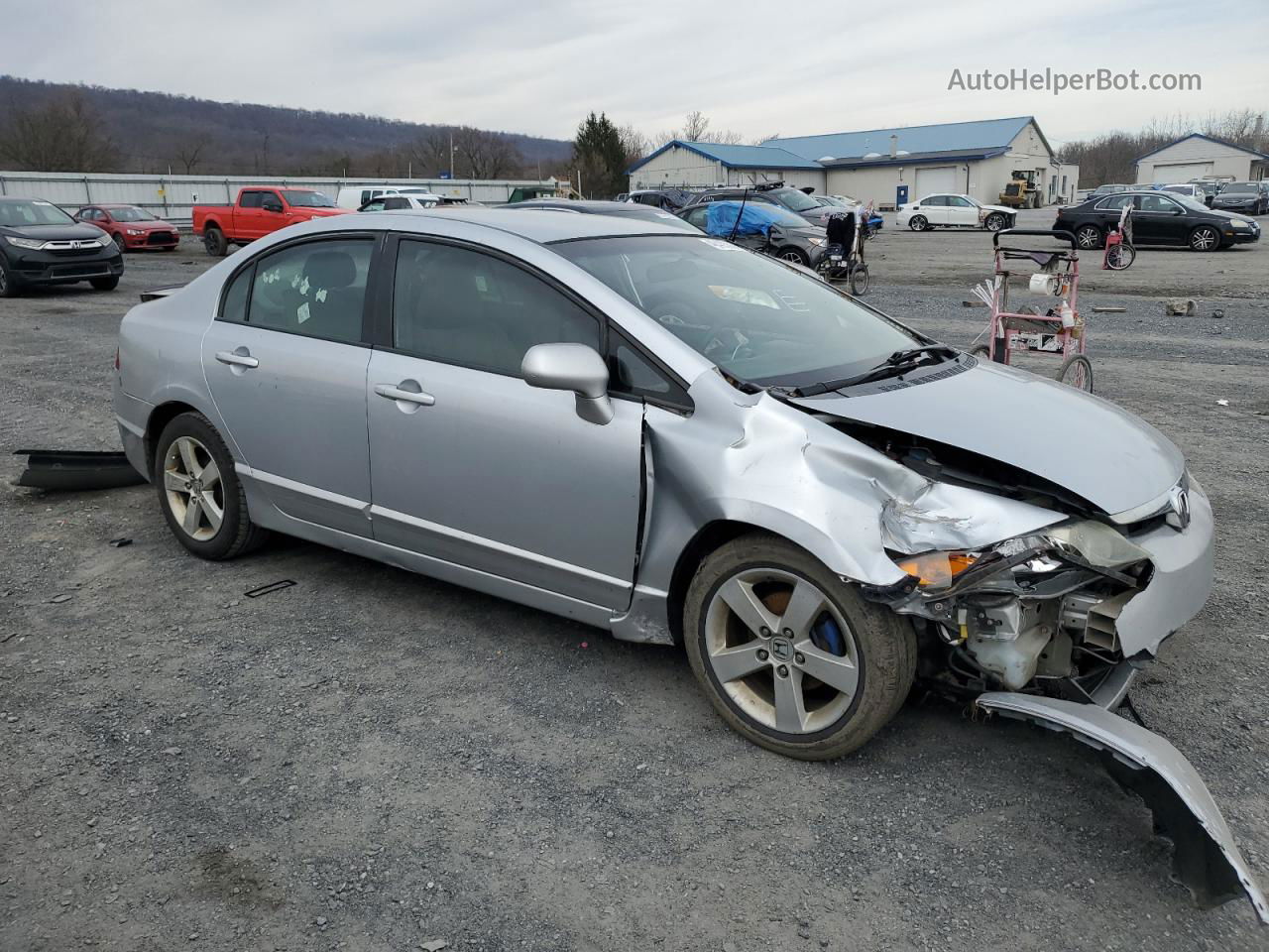 2008 Honda Civic Lx Silver vin: 2HGFA16568H351519