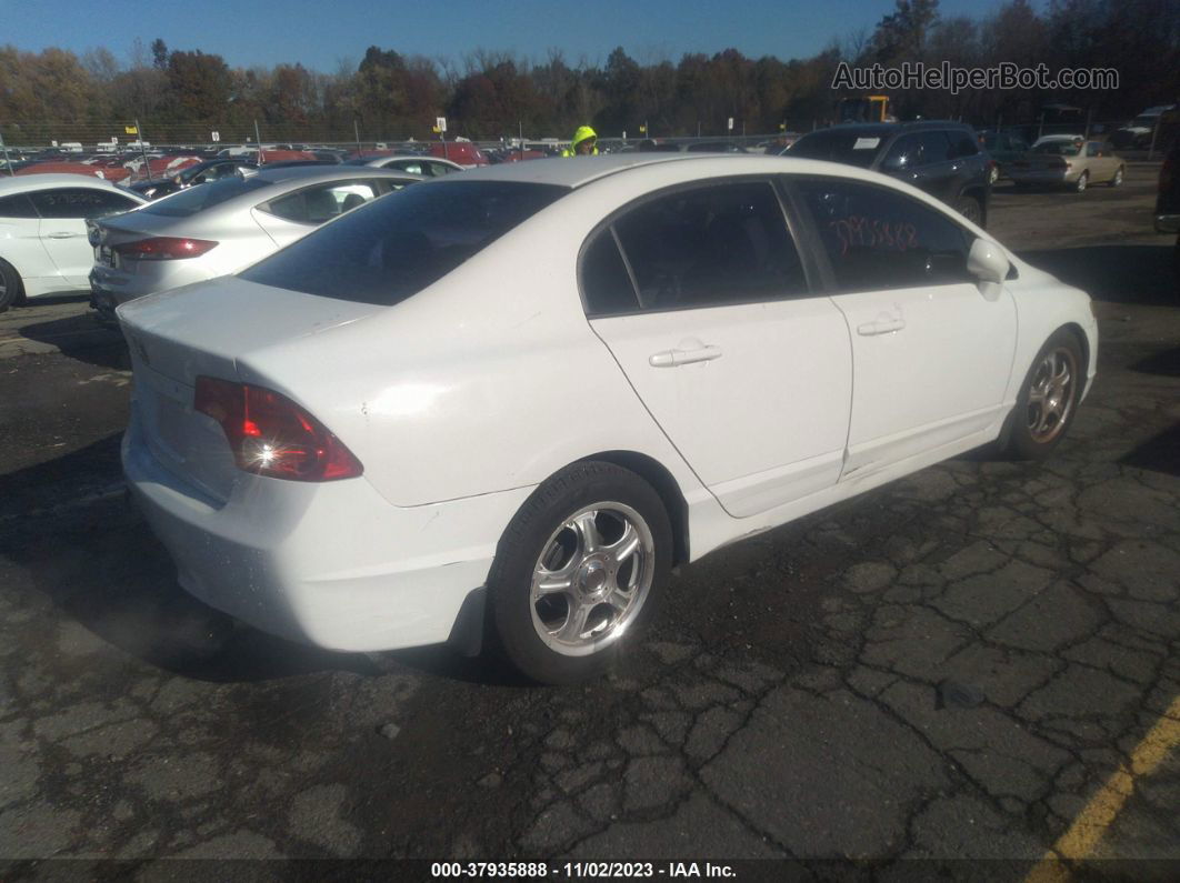 2008 Honda Civic Lx White vin: 2HGFA16568H517683