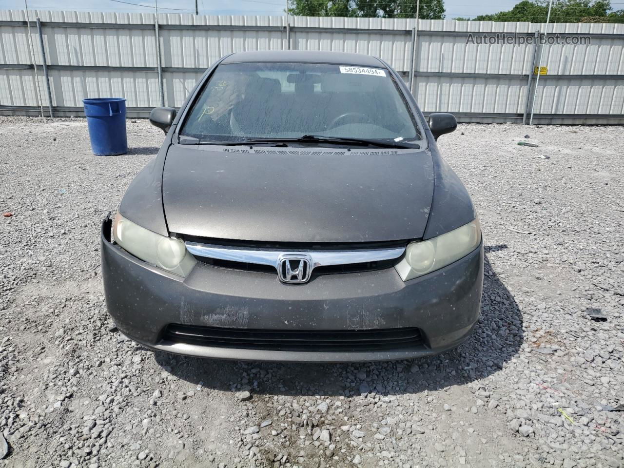 2008 Honda Civic Lx Gray vin: 2HGFA16568H521958