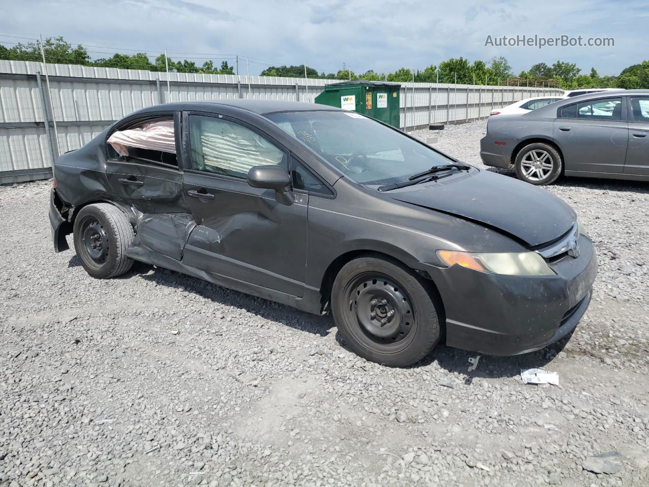 2008 Honda Civic Lx Gray vin: 2HGFA16568H521958