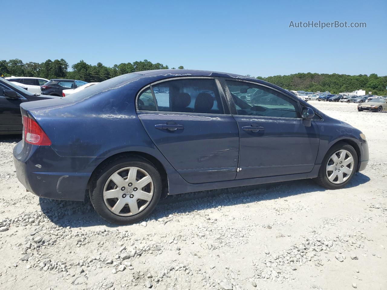 2008 Honda Civic Lx Blue vin: 2HGFA16568H536086