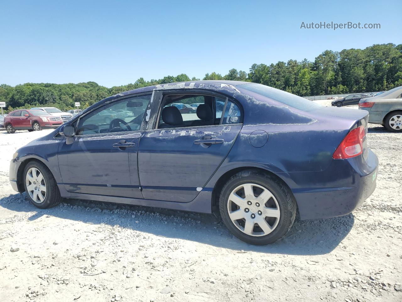 2008 Honda Civic Lx Blue vin: 2HGFA16568H536086