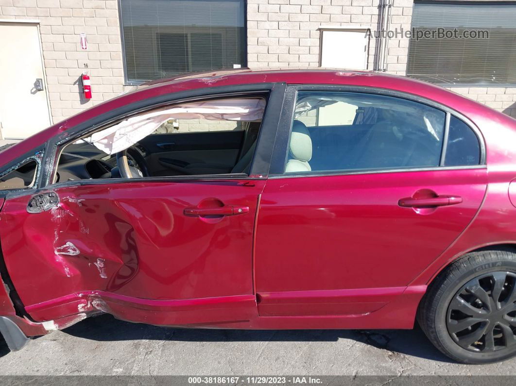 2008 Honda Civic Lx Red vin: 2HGFA16568H536458