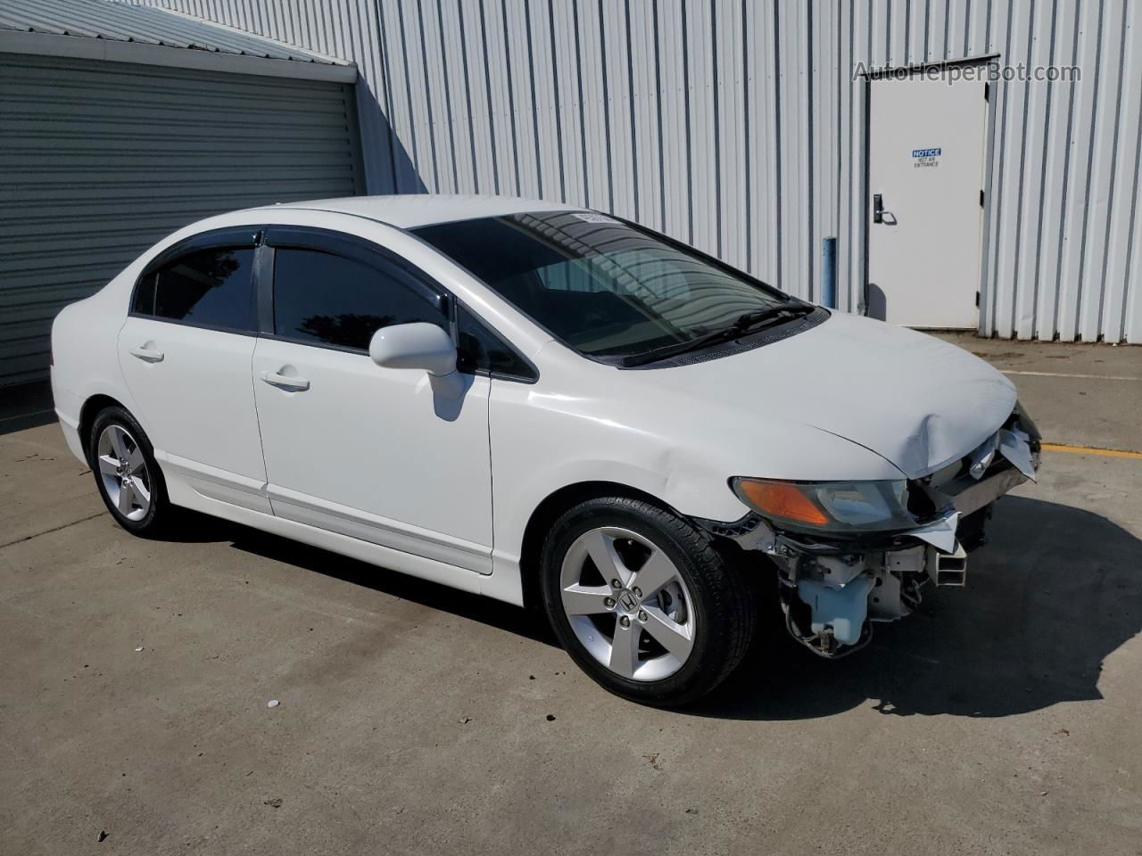 2008 Honda Civic Lx White vin: 2HGFA16578H320506