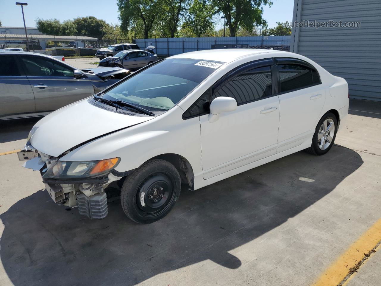 2008 Honda Civic Lx White vin: 2HGFA16578H320506