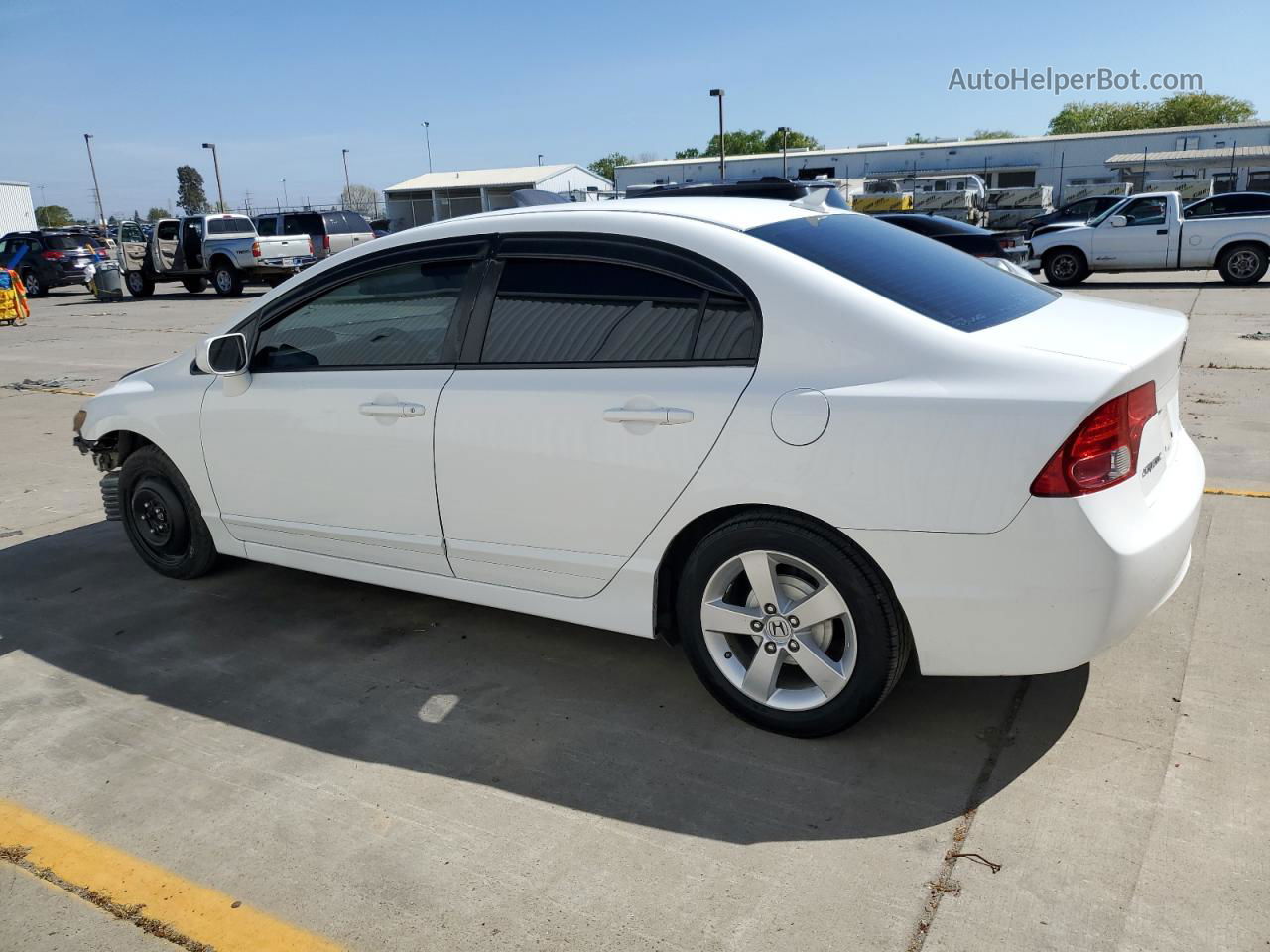 2008 Honda Civic Lx White vin: 2HGFA16578H320506