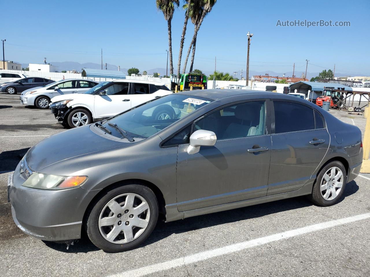 2008 Honda Civic Lx Gray vin: 2HGFA16578H332624