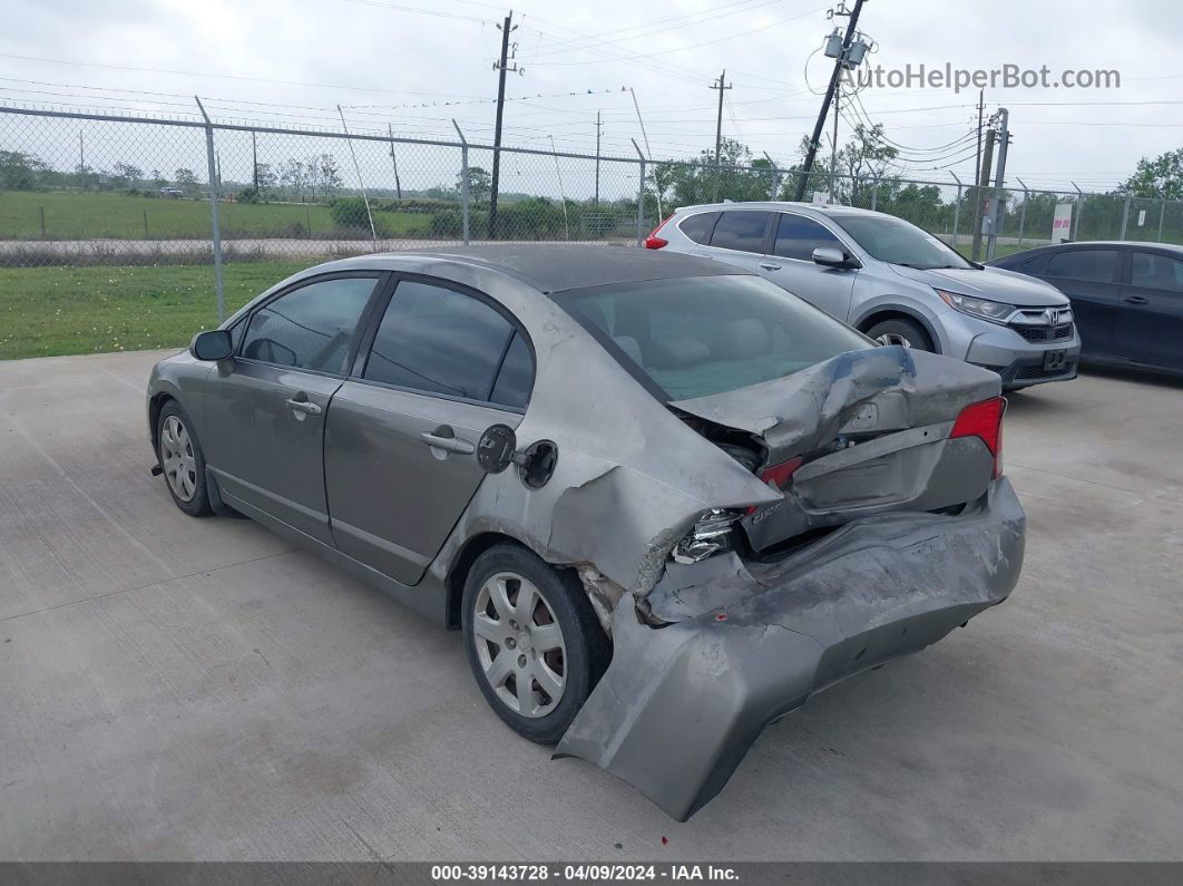 2008 Honda Civic Lx Gray vin: 2HGFA16578H345180