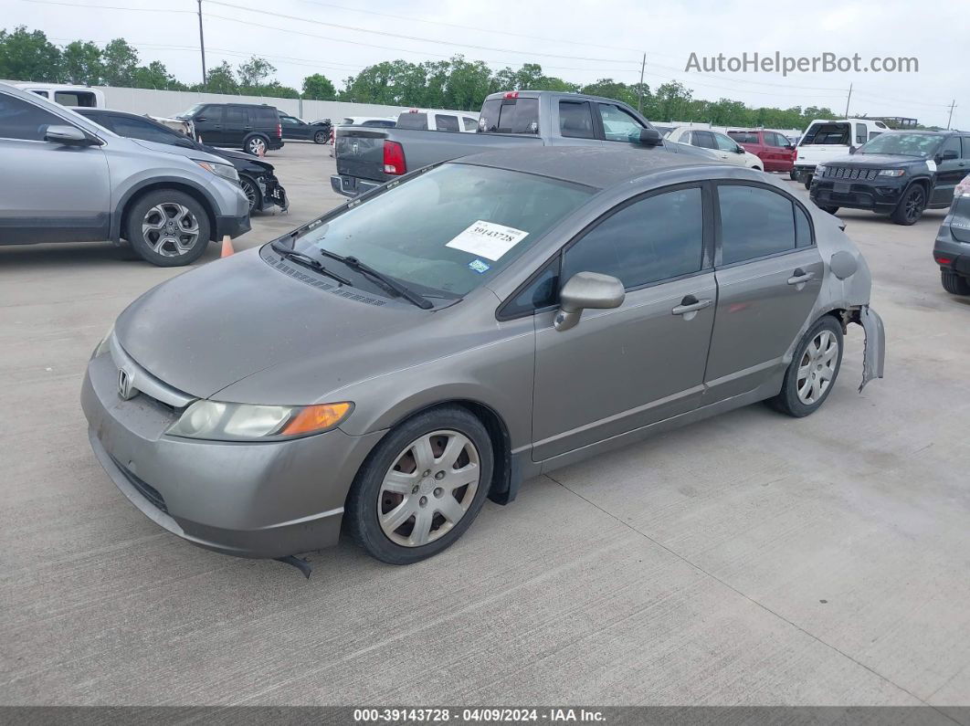 2008 Honda Civic Lx Gray vin: 2HGFA16578H345180