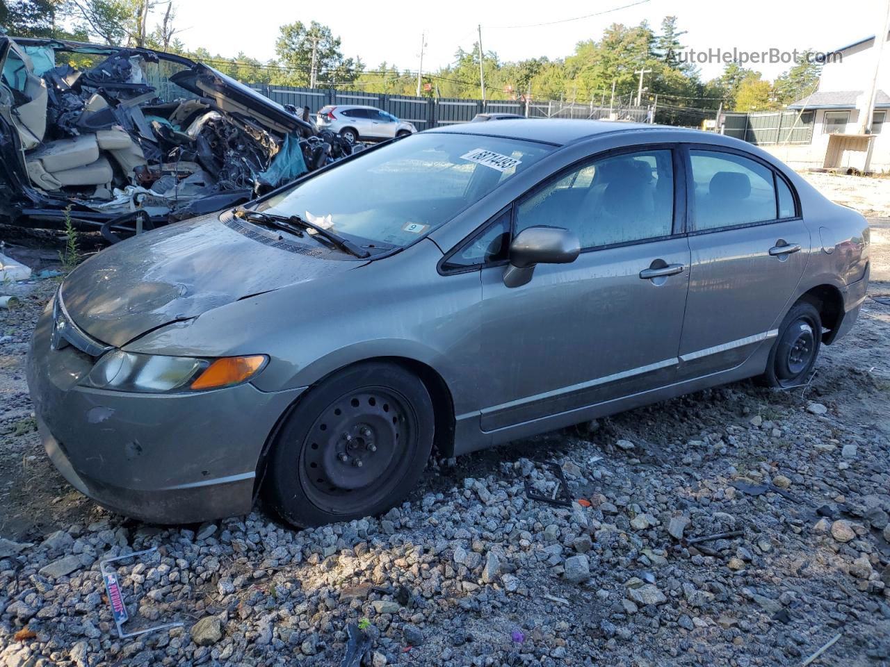 2008 Honda Civic Lx Gray vin: 2HGFA16578H354509