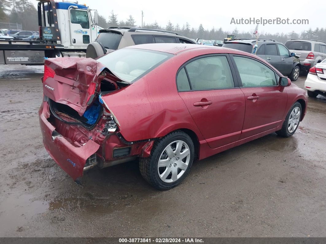 2008 Honda Civic Lx Red vin: 2HGFA16578H520592