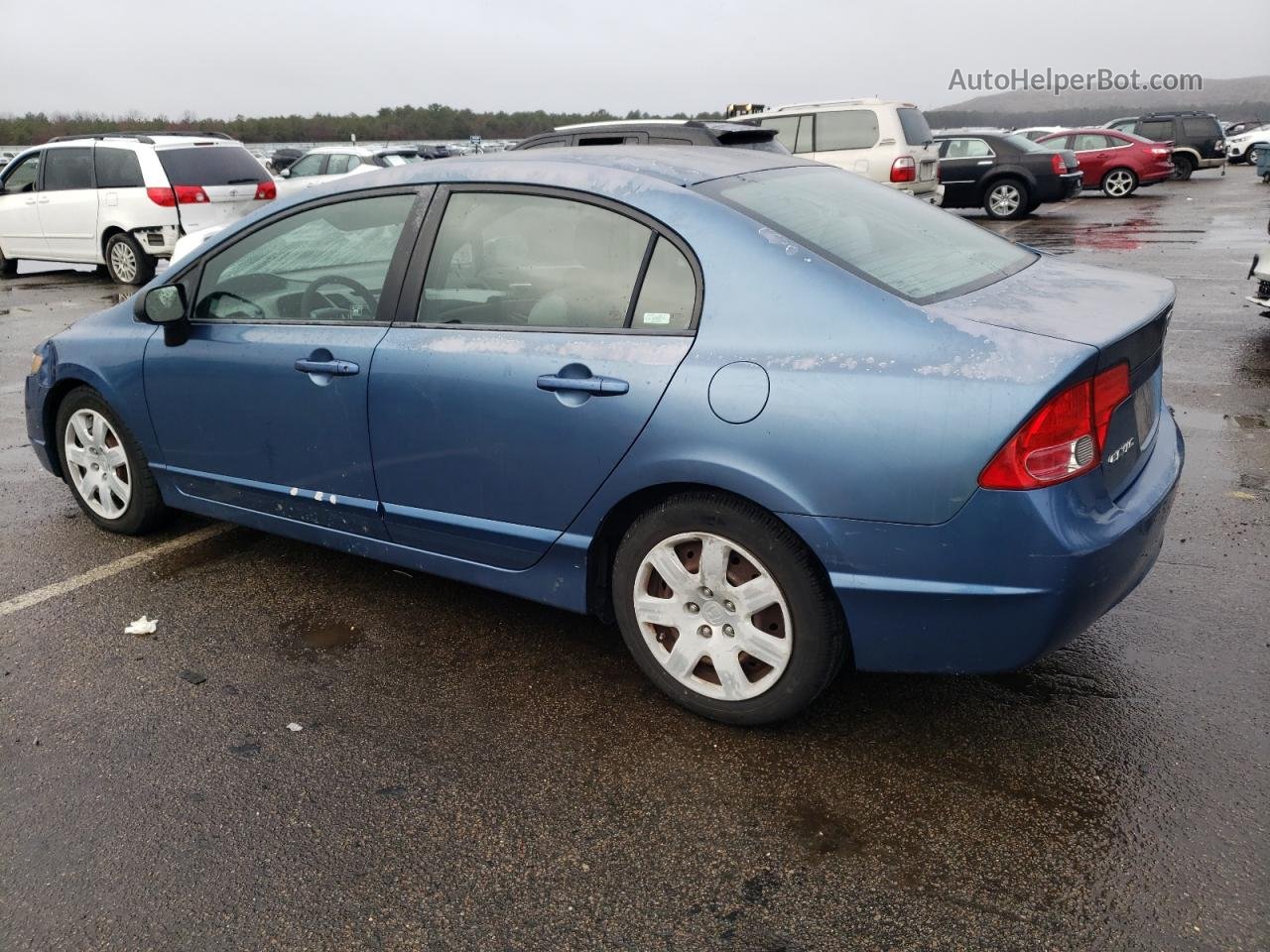 2008 Honda Civic Lx Синий vin: 2HGFA16578H528918