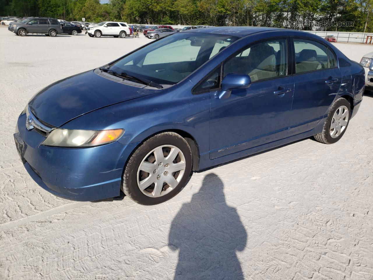 2008 Honda Civic Lx Blue vin: 2HGFA16578H535027