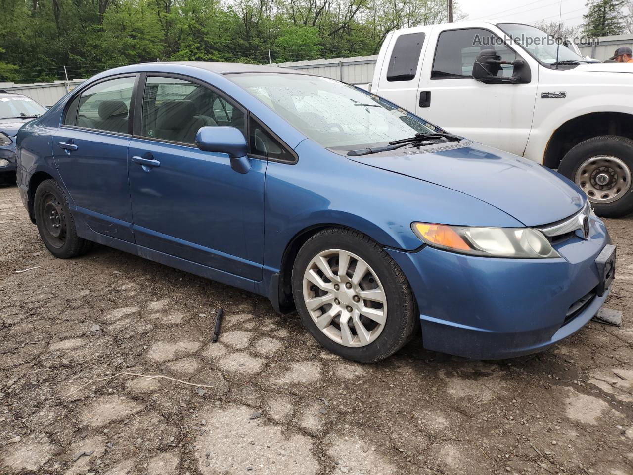 2008 Honda Civic Lx Blue vin: 2HGFA16578H536193