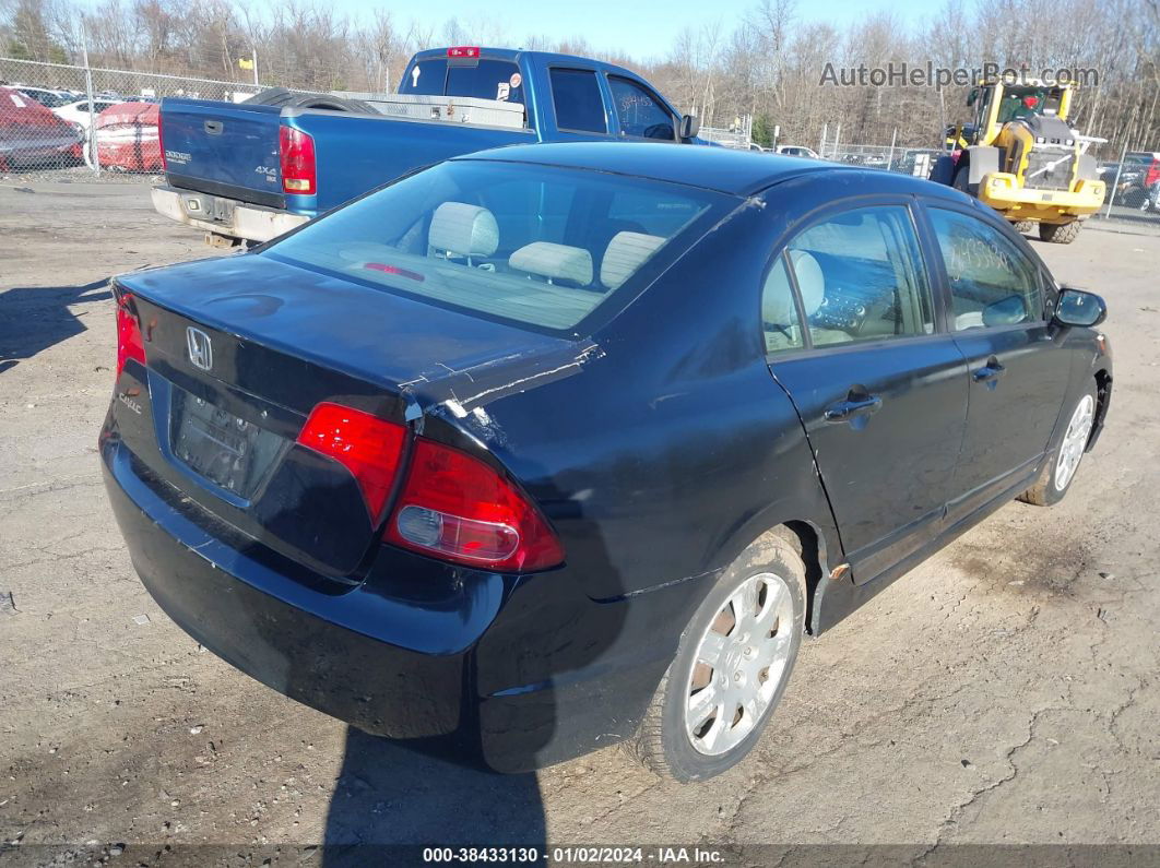 2008 Honda Civic Lx Black vin: 2HGFA16588H319543