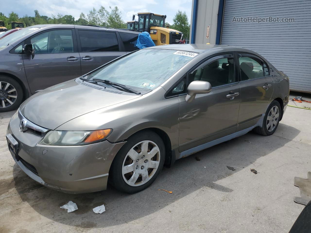 2008 Honda Civic Lx Gray vin: 2HGFA16588H325729