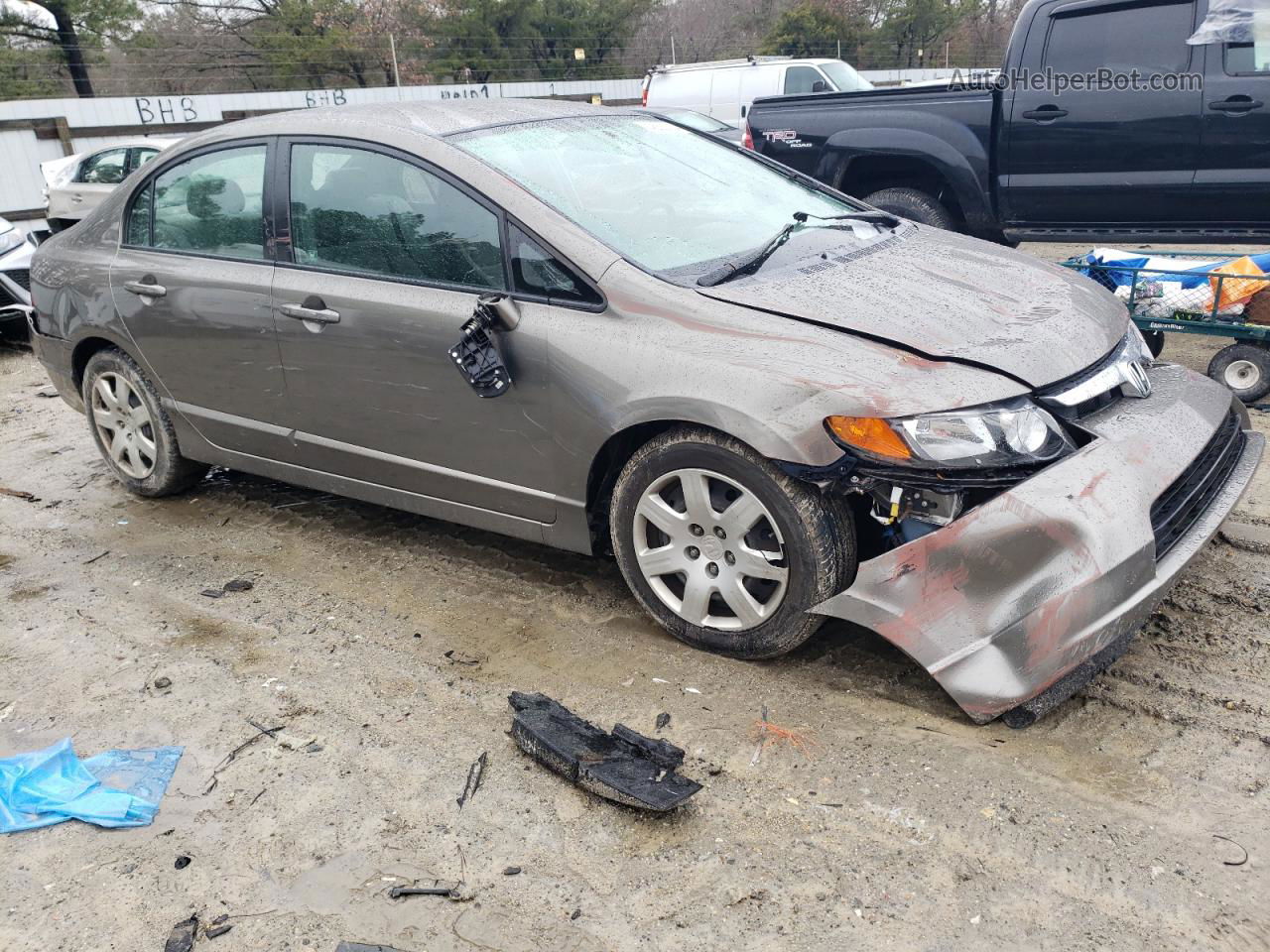 2008 Honda Civic Lx Gray vin: 2HGFA16588H353238