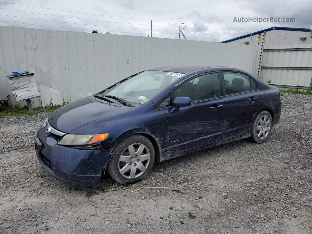 2008 Honda Civic Lx Blue vin: 2HGFA16588H529382