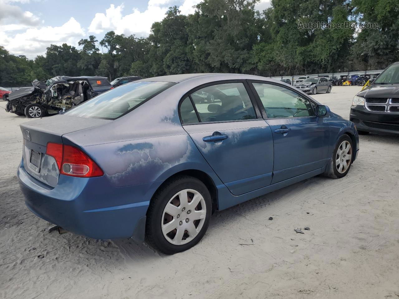 2008 Honda Civic Lx Blue vin: 2HGFA16588H533187