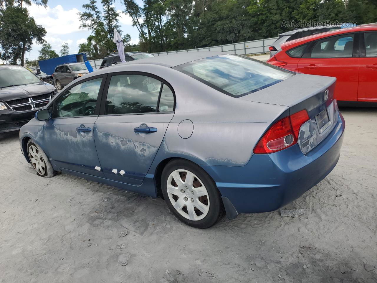 2008 Honda Civic Lx Blue vin: 2HGFA16588H533187