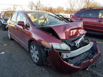 2006 Honda Civic Lx Burgundy vin: 2HGFA16596H520591