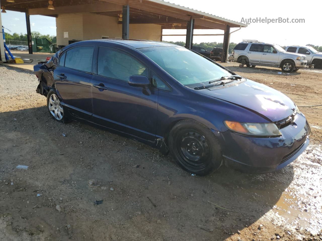 2008 Honda Civic Lx Blue vin: 2HGFA16598H510775