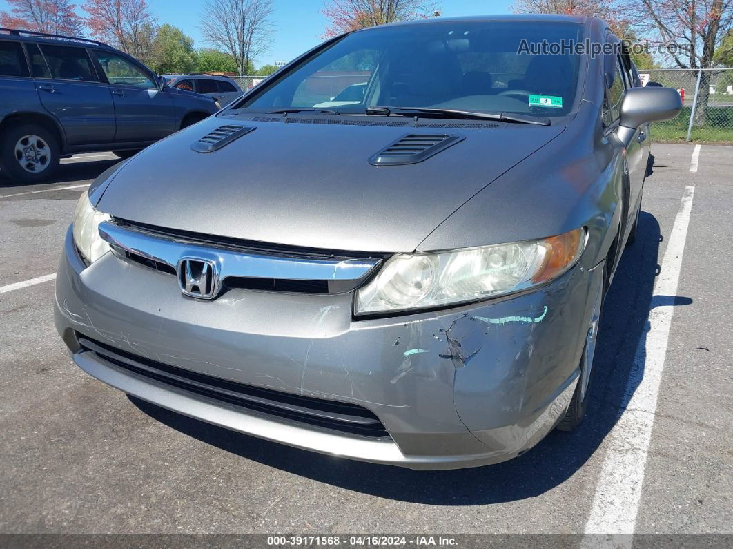 2008 Honda Civic Lx Gray vin: 2HGFA16598H517645