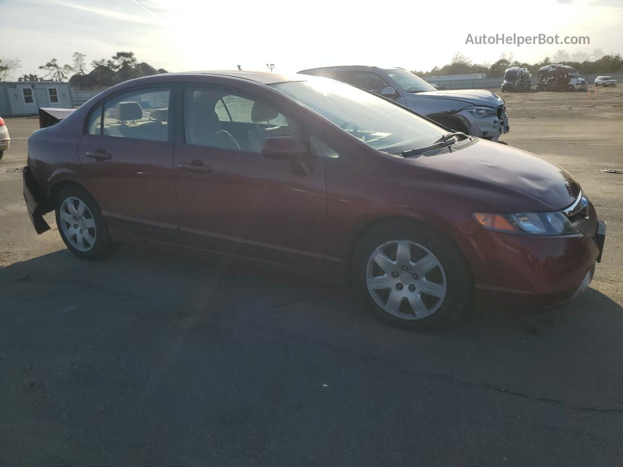 2008 Honda Civic Lx Burgundy vin: 2HGFA16598H518987