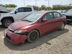 2008 Honda Civic Lx Red vin: 2HGFA16598H529150