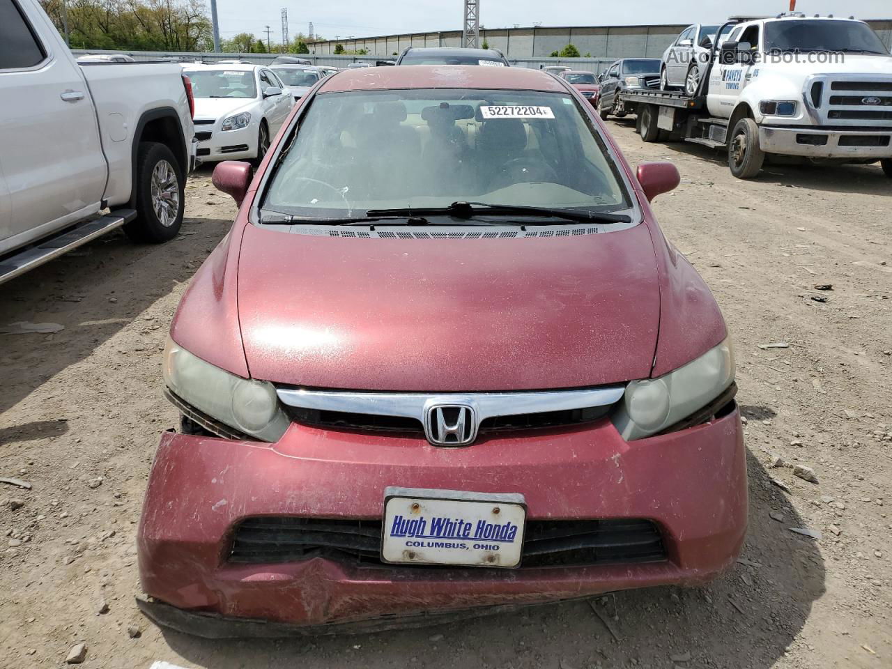 2008 Honda Civic Lx Red vin: 2HGFA16598H529150